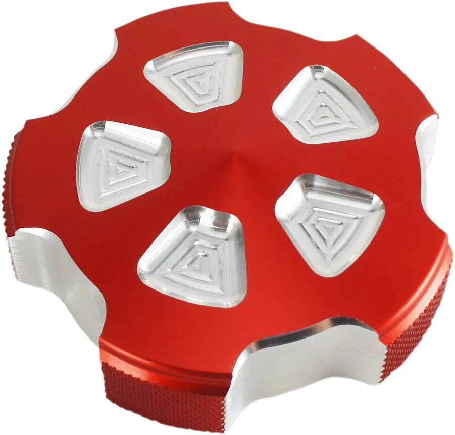 Joker Machine Billet Aluminum Gas Cap - Red/silver