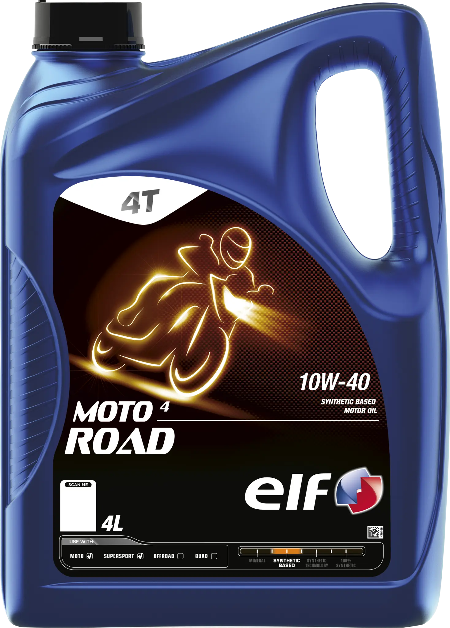 Elf Moto 4 Road 10w-40 Engine Oil For 4-stroke Engines 4 liter