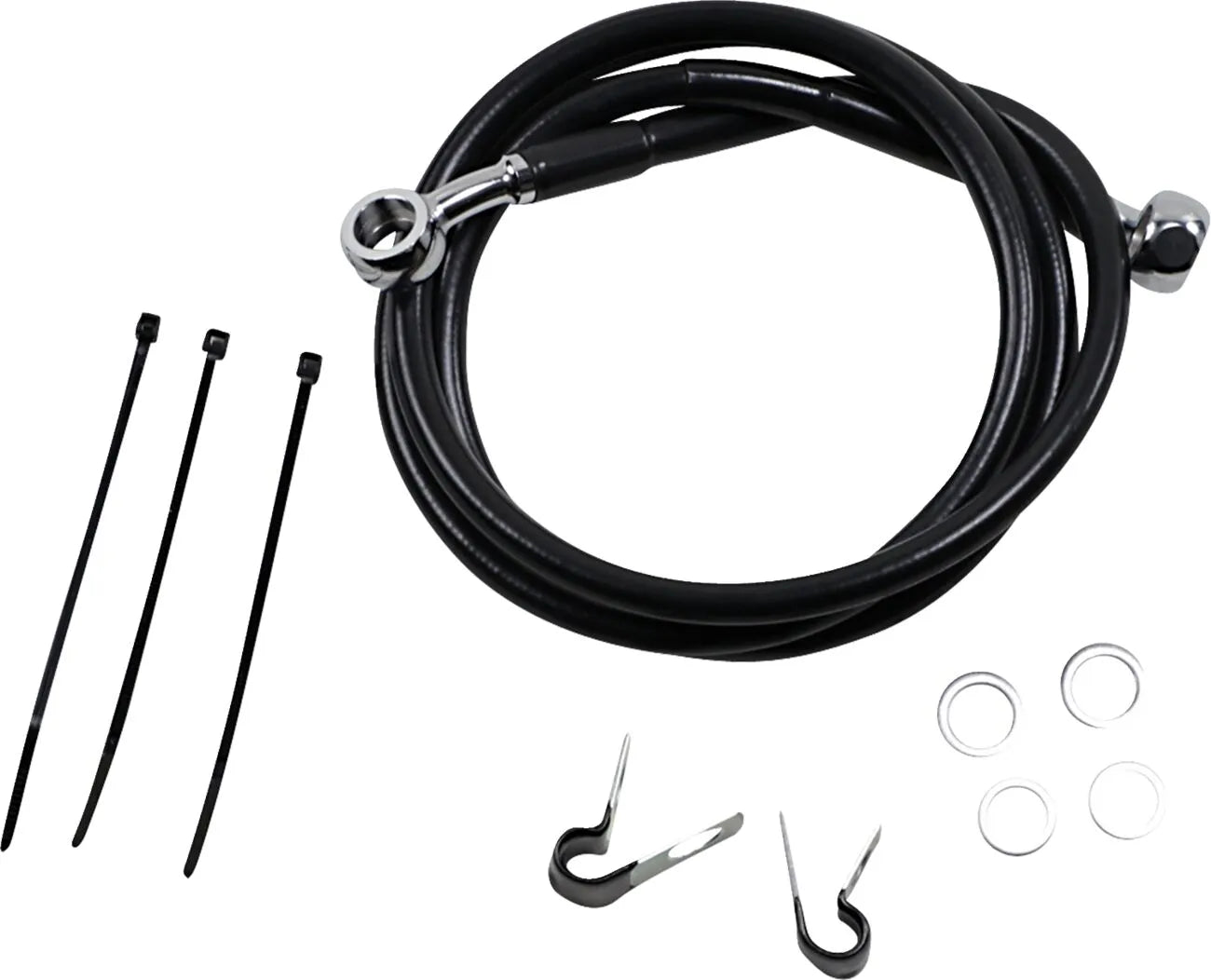 Drag Specialties Forlænget Bremse Slange Kit 47.25" Sort Vinyl