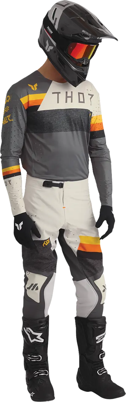 Thor Sportmode League Pants - Orange/White/Yellow/Charcoal Gray
