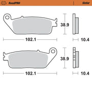Moto-master Roadpro Sinter Bremseklodser Bag - Bag