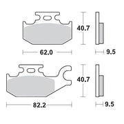 Moto-master Racing Brake Pads Atv Sintered Metal - Front & Rear