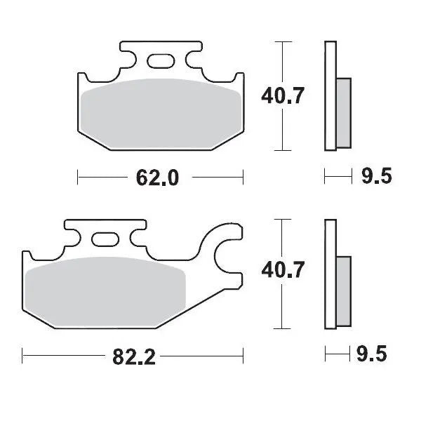 Moto-master Racing Bremseklodser Atv Sintermetal - For og Bag