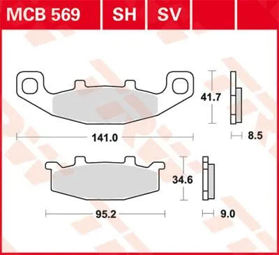Trw Sv Series Sintered Brake Pads - Front - Front & Rear