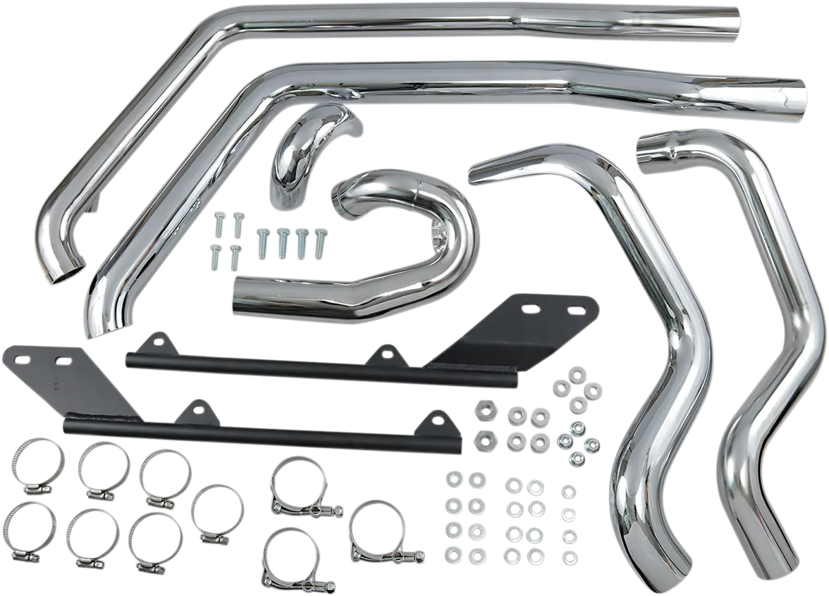 Bassani Xhaust Power Curve True-Dual Header Pipes Til Softail