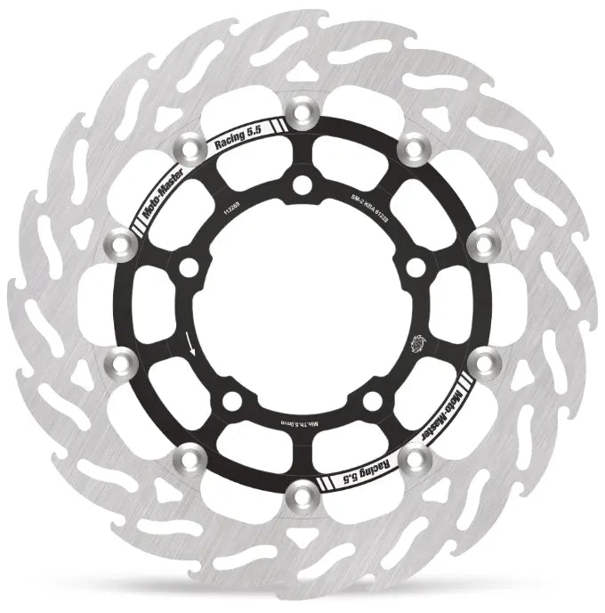 Moto-Master Flame Floating Front LH Brake Rotor 5.5mm Black
