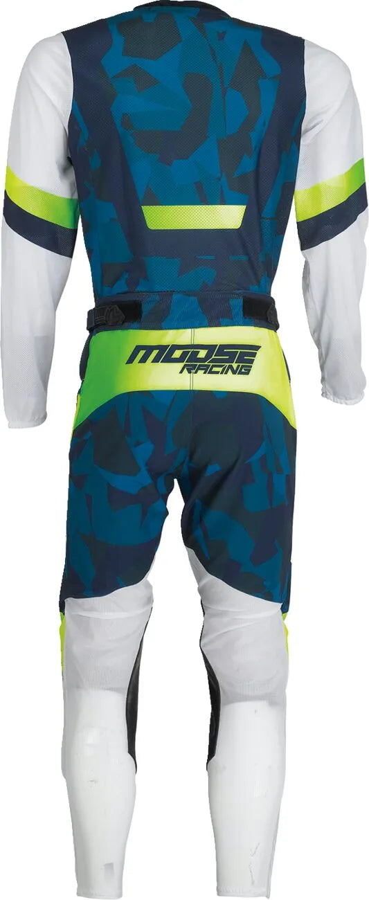 Moose Offroad Sahara Pants - Black/Blue/White/Fluorescent Yellow