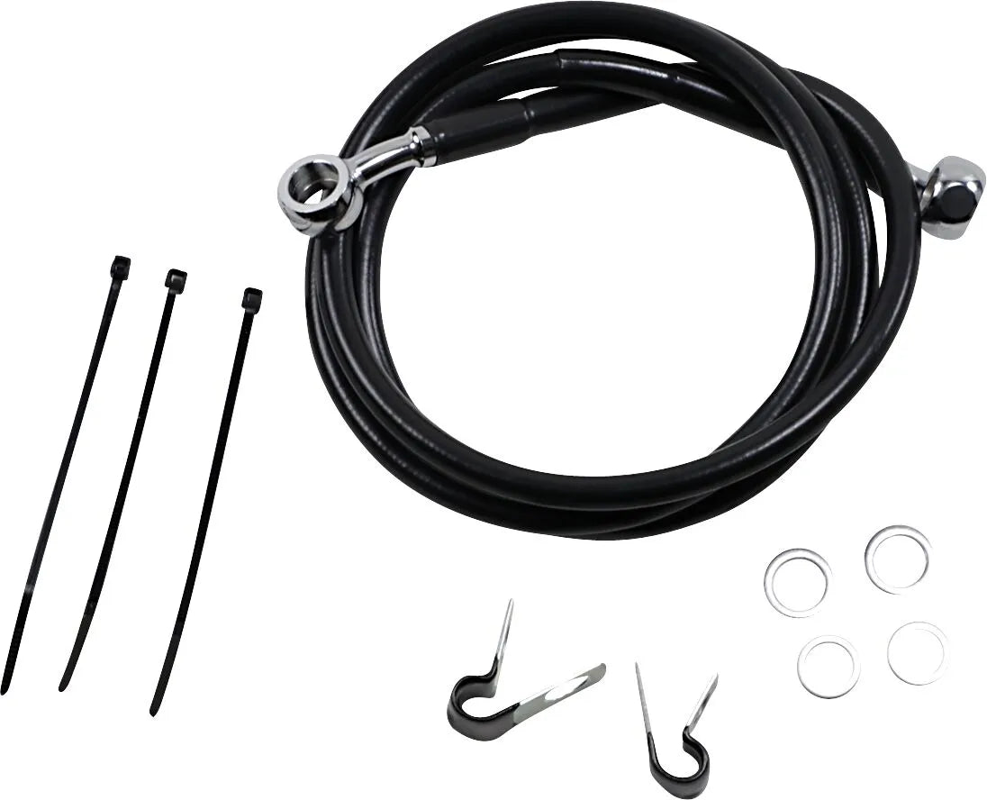 Drag Specialties Forlænget Bremse Slange Kit 47.25" Sort Vinyl