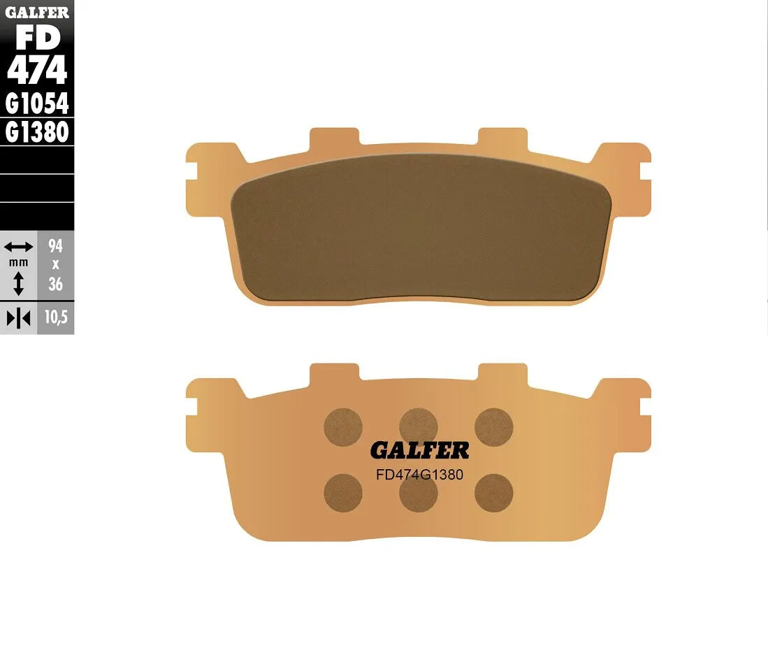 Galfer Hh Sintered Brake Pads - Superior Stopping Power - Rear