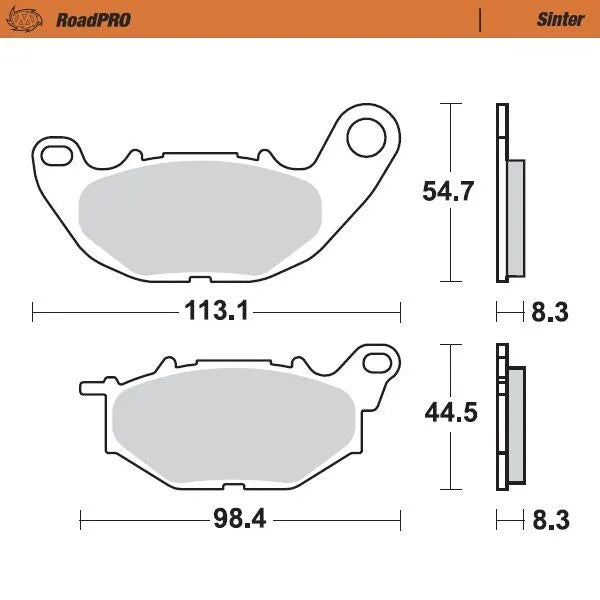 Moto-master Roadpro Sinter Brake Pad Front