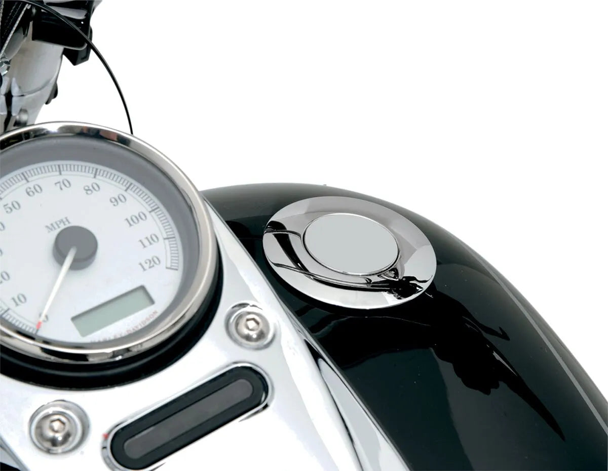 Drag Specialties Pop-up Gas Cap - Chrome Billet Aluminum