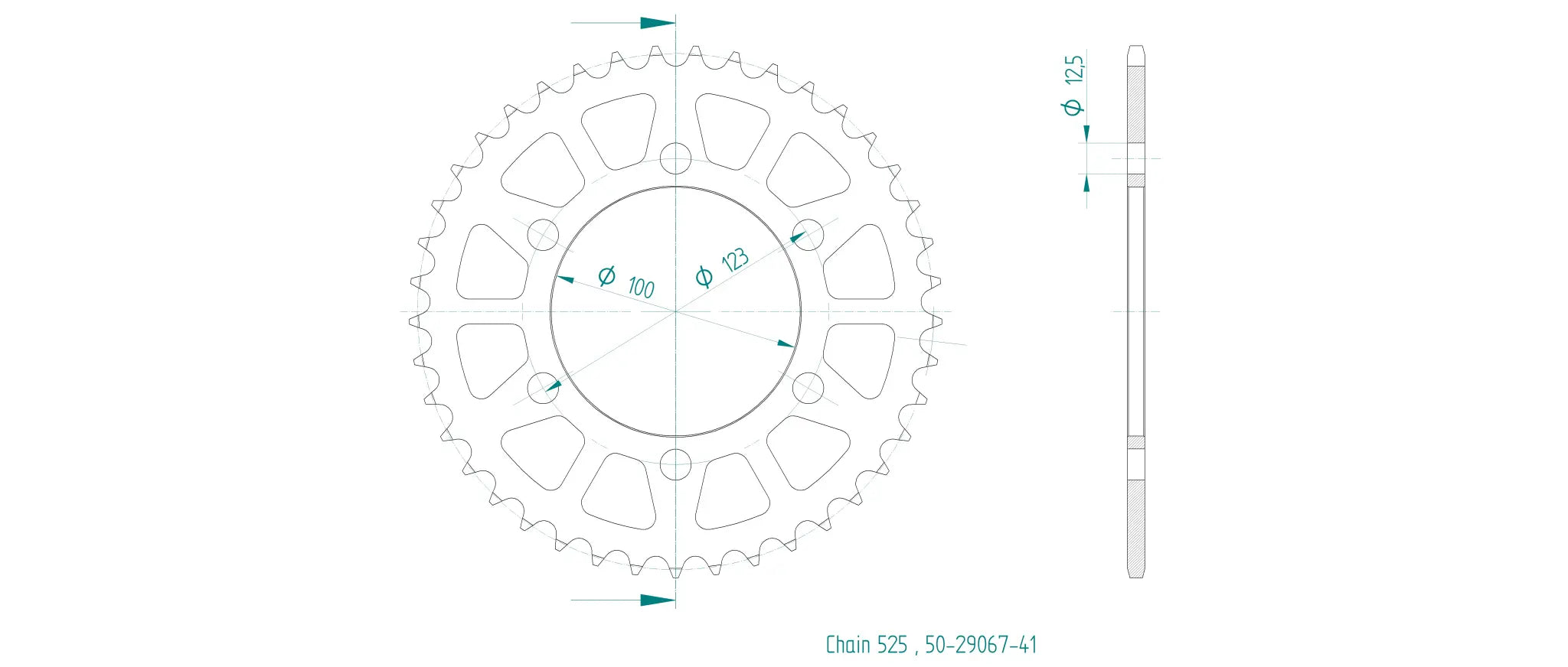 Esjot 525 Standard Rear Sprocket
