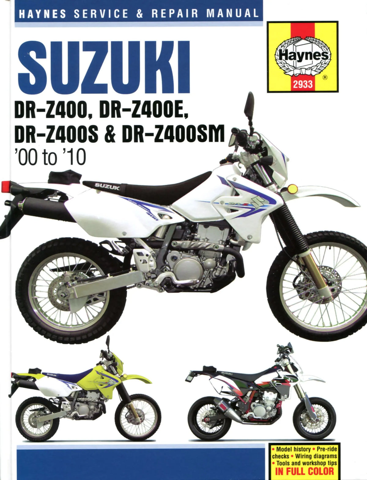 Haynes DR-Z400 Service Manual for Suzuki DR-Z400 2000-2010