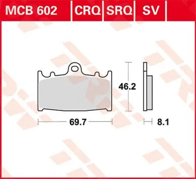 Trw Crq Series Carbon Race Bremseklodser - Foran
