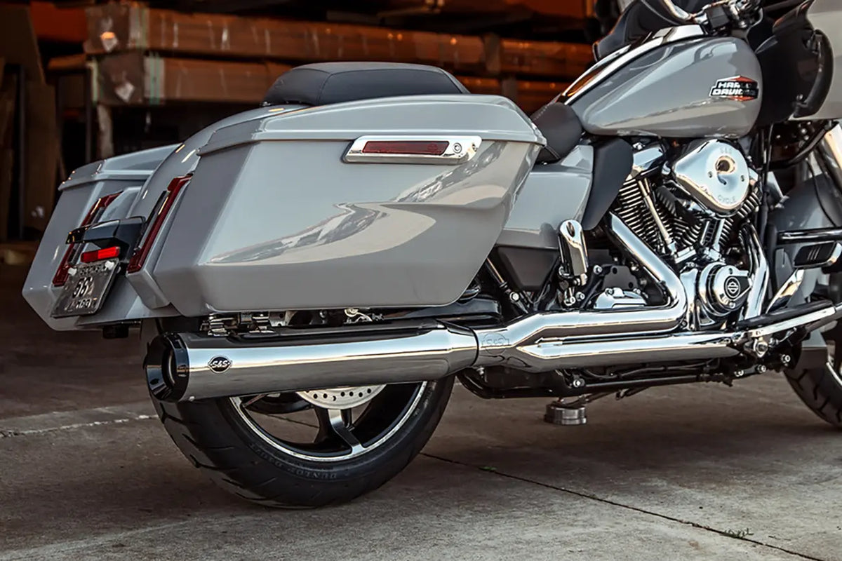 S&S Cycle GNX 2:1 Chrome Exhaust 4-1/2" for H-D Touring 17-25