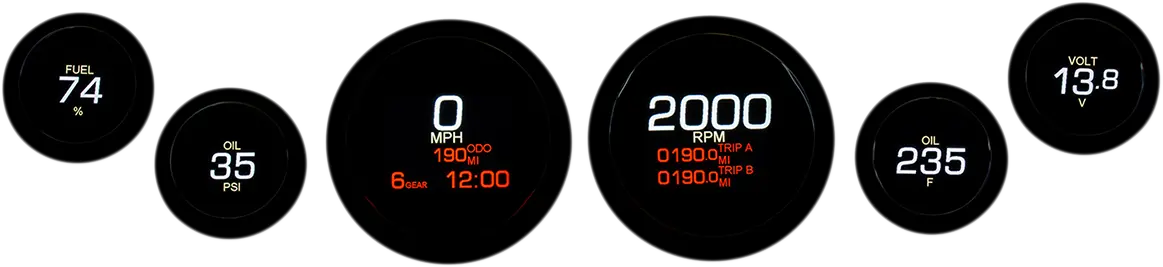 Dakota Digital Six-gauge Mlx Series Kit