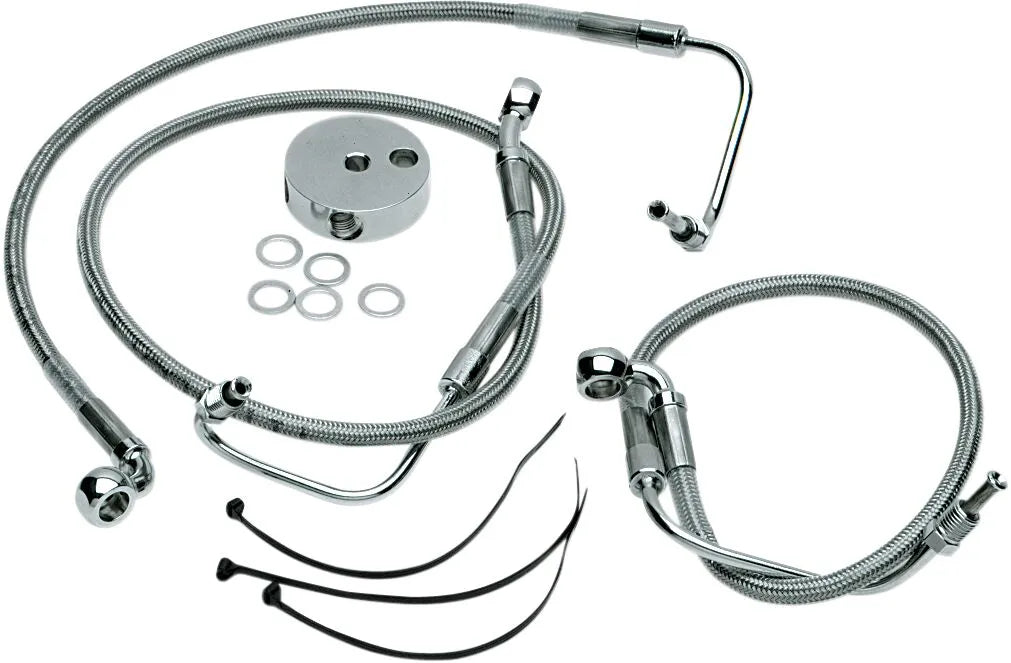 Drag Specialties Rustfrit Stål Bremse Slange Kit