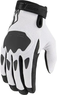 Icon Hooligan Ce Gloves For Sport Riding - Black/White