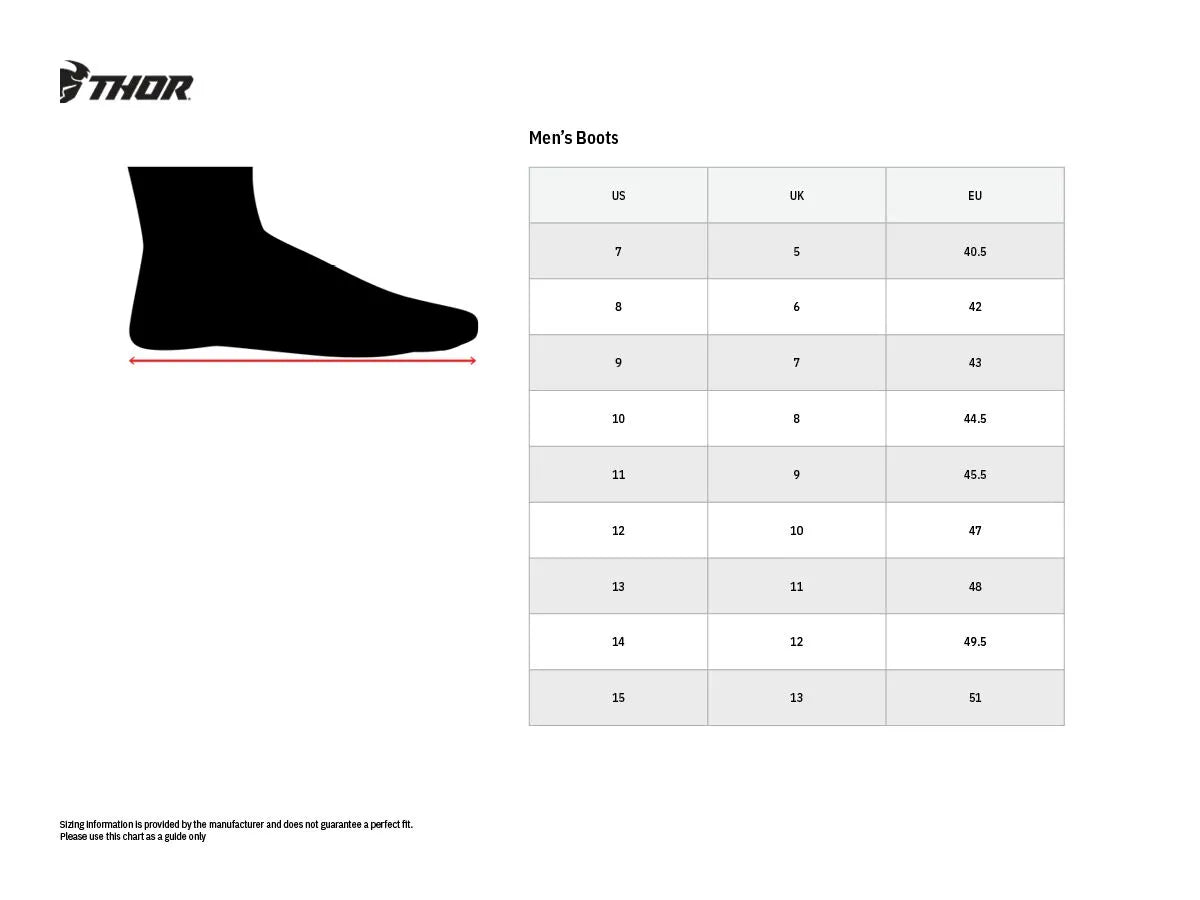Thor Radial Replacement Outsoles Black/White