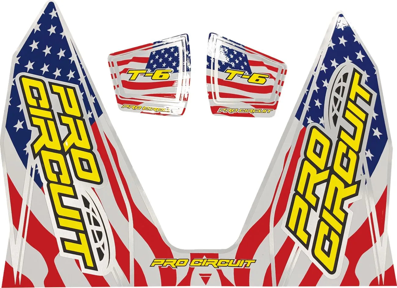 Pro Circuit T-6 Exhaust Decals - Replacement Decal Pair