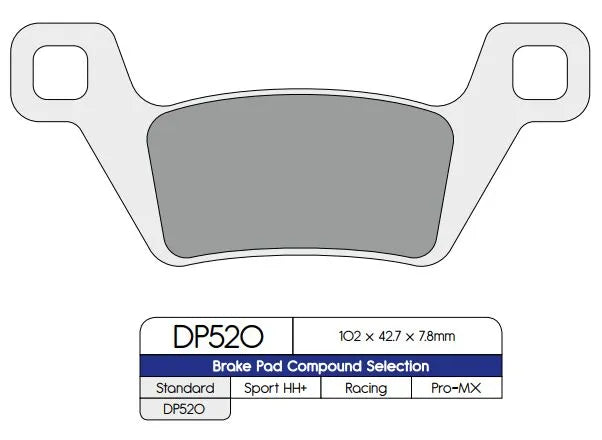 Dp Brakes Standard Sintered Metal Bremseklodser - Foran