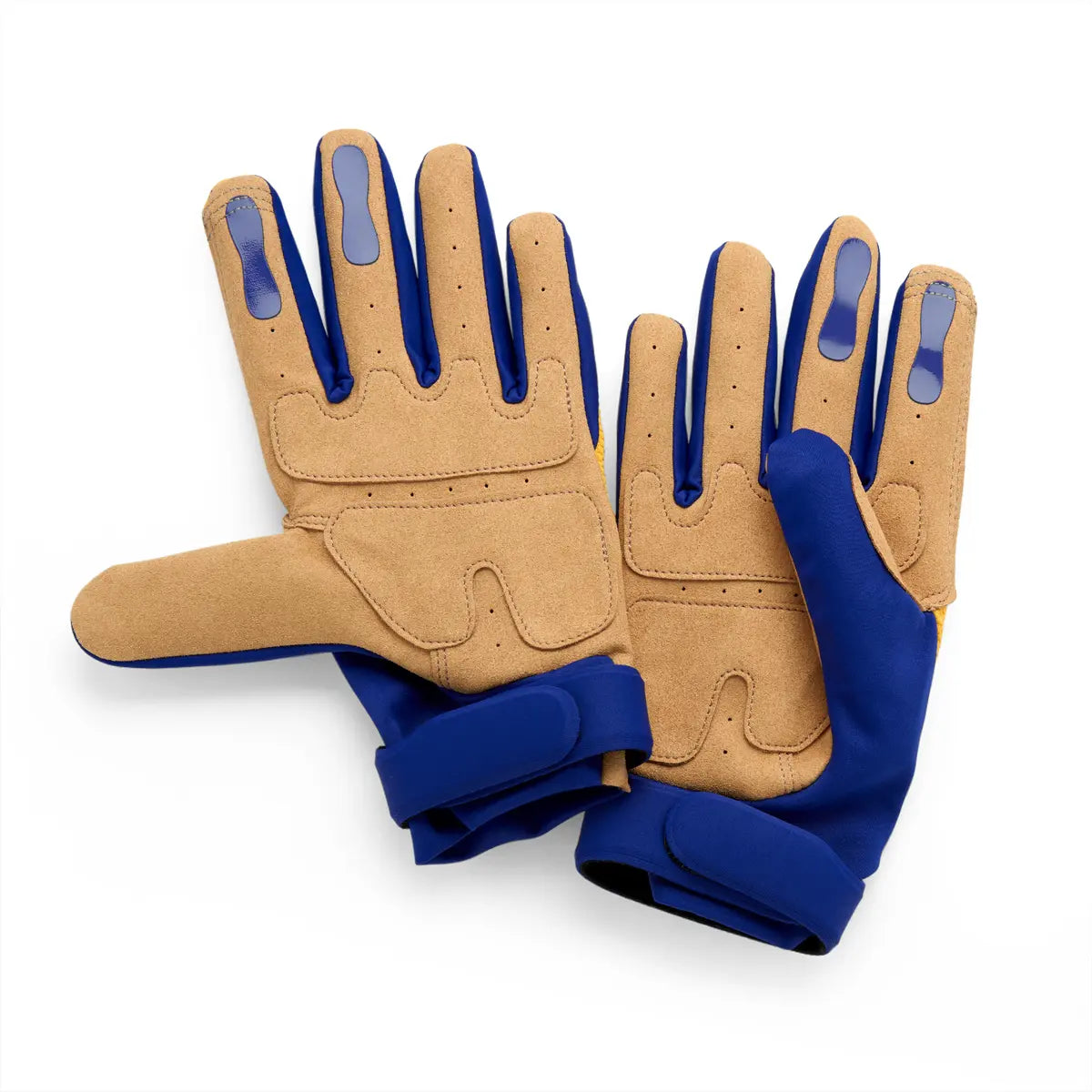 100% Langdale Gloves - Blue/White/Yellow/Light Brown