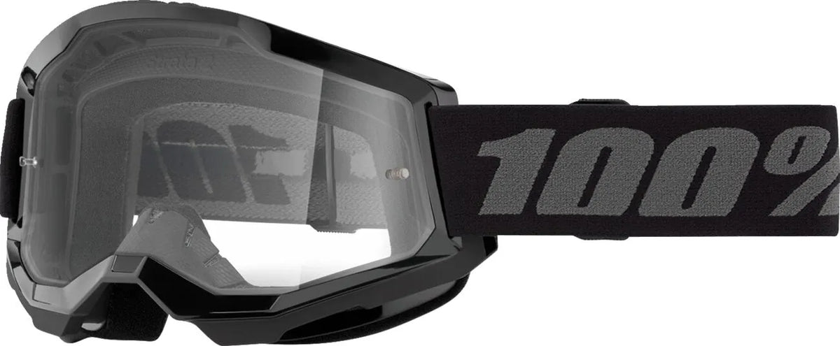 100% Strata 2 Goggle Youth Black Clear