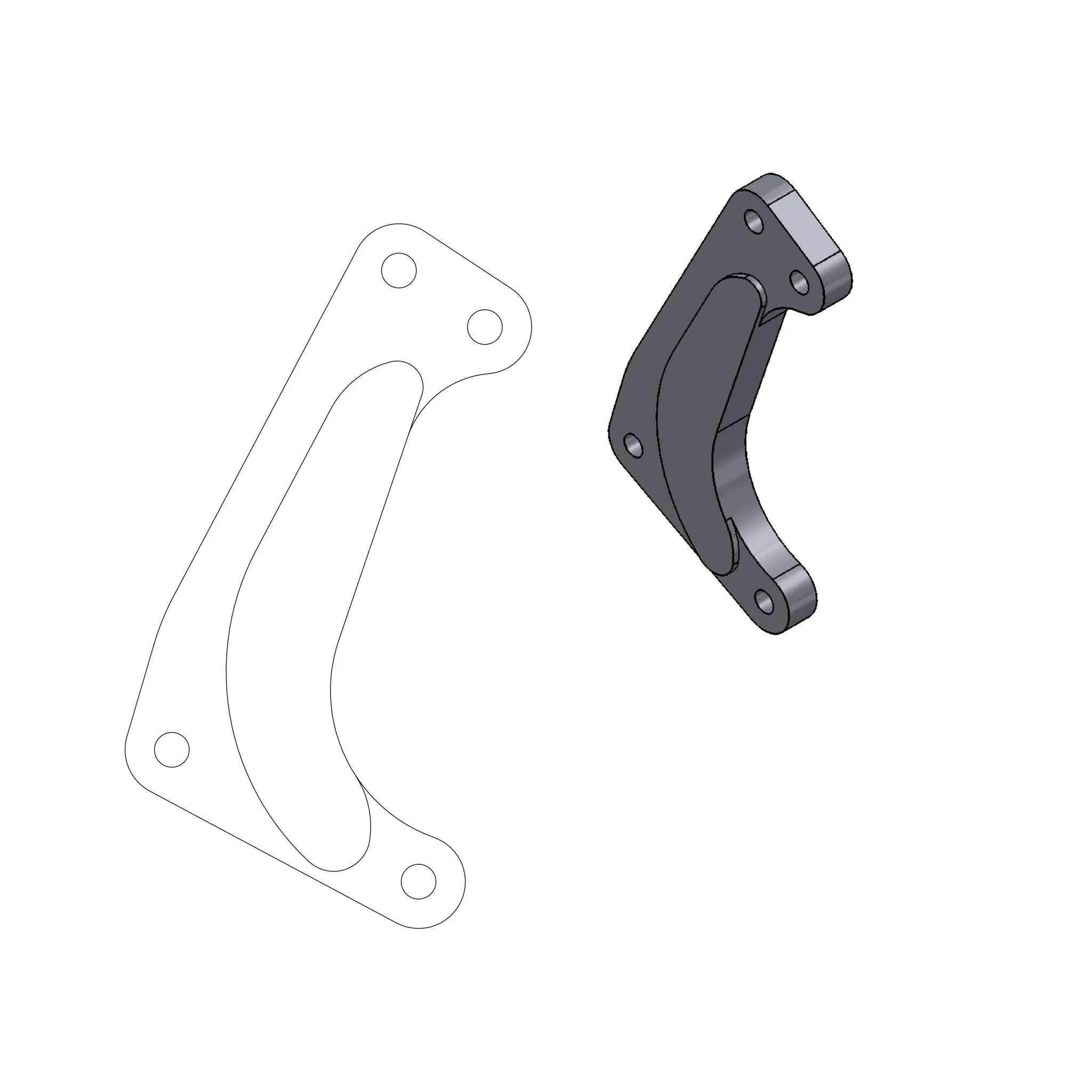 Moto-master Supermoto Racing Rotor Adapter Bracket