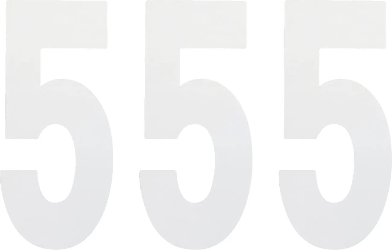 Factory Effex Standard Numbers 8" White (3-pack)