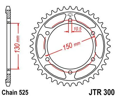 Jt Sprockets Steel Rear Sprocket - 525