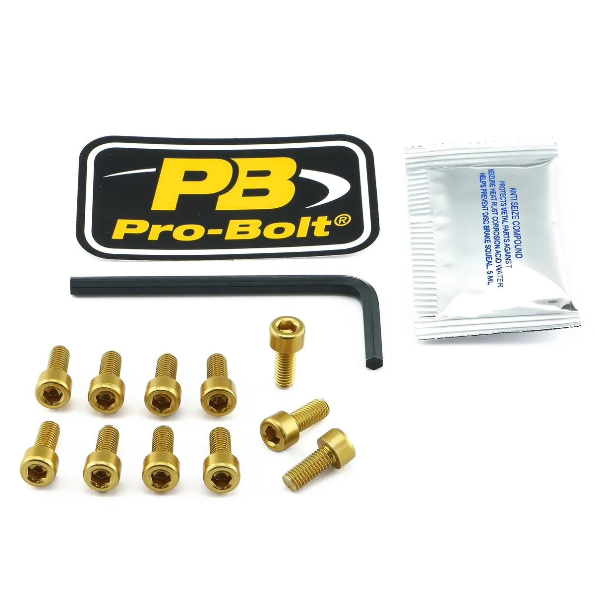Pro Bolt Aluminium Fuel Cap Kit - Gold