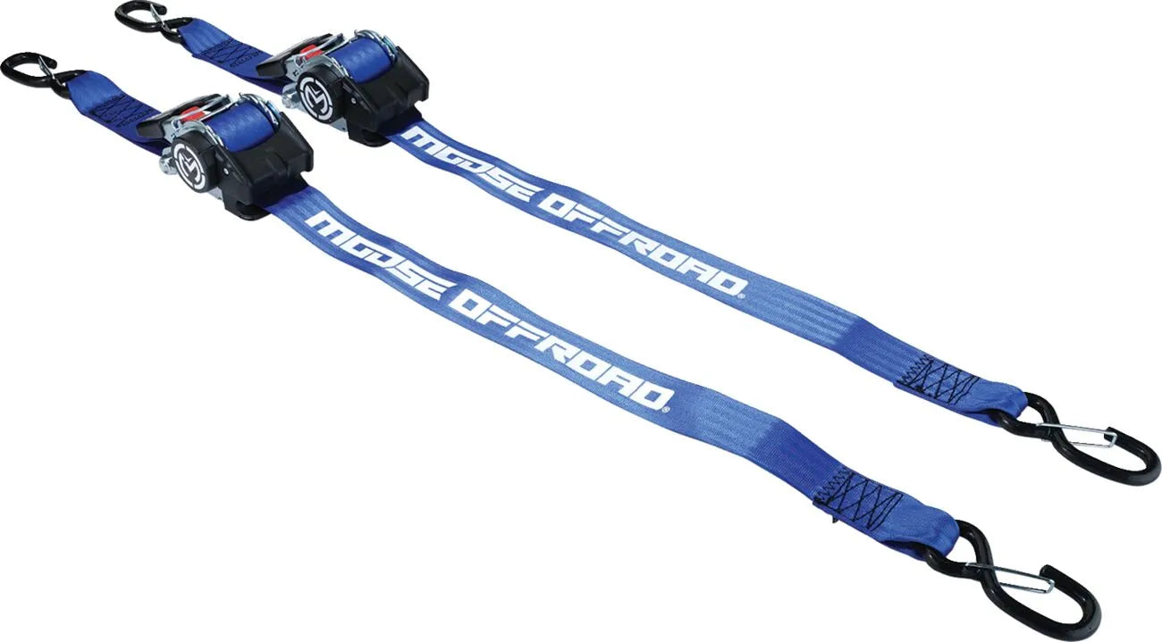 Moose Offroad Retractable Ratcheting Straps - 10 Ft Length