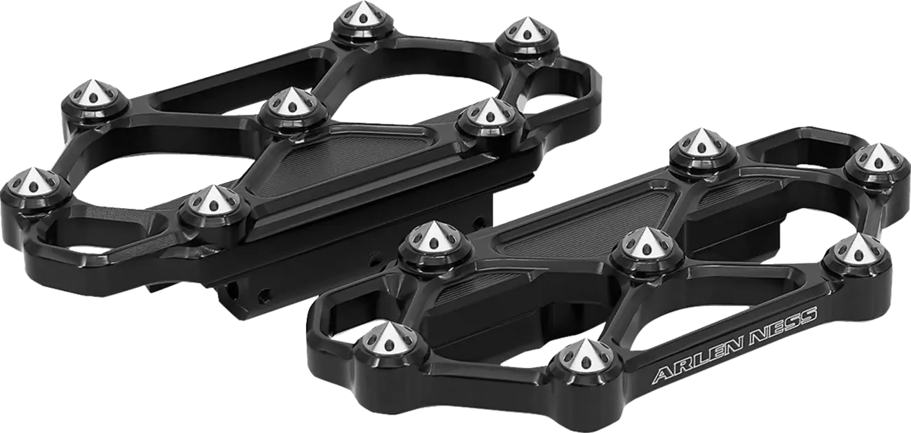 Arlen Ness Diamond Floorboards - Black Anodized