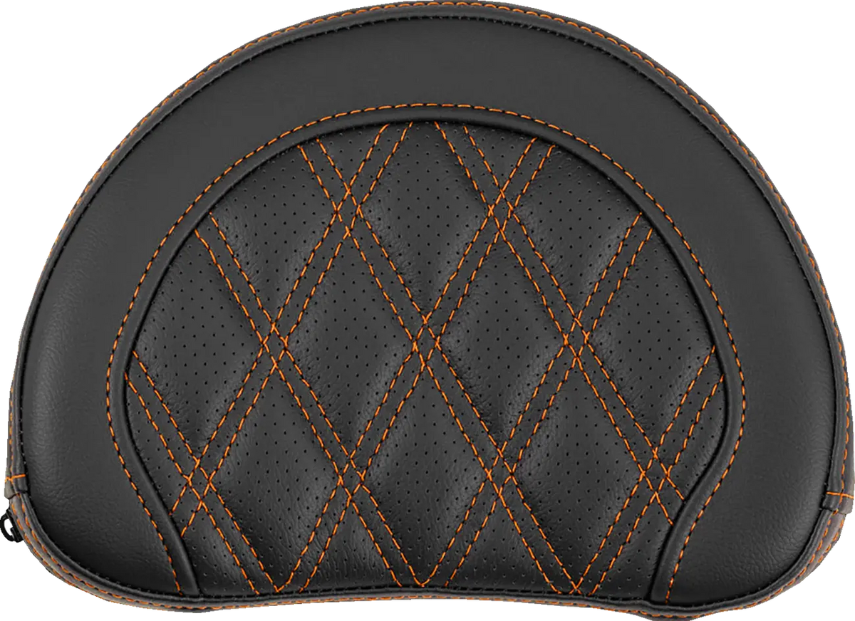 Saddlemen Contoured Sissy Bar Pad Orange Stitch for 5" Width