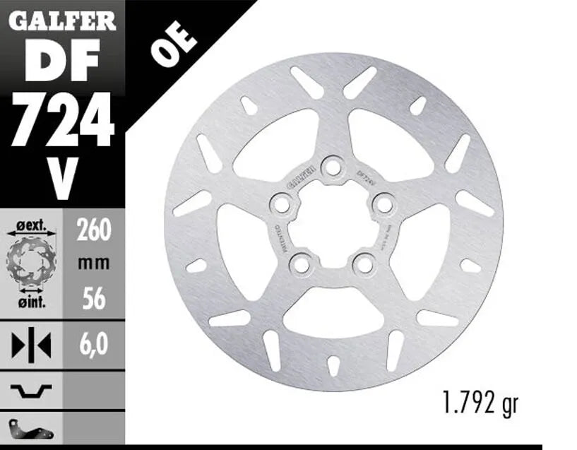 Galfer Fixed Round Brake Rotor - Enhanced Braking Power - Rear