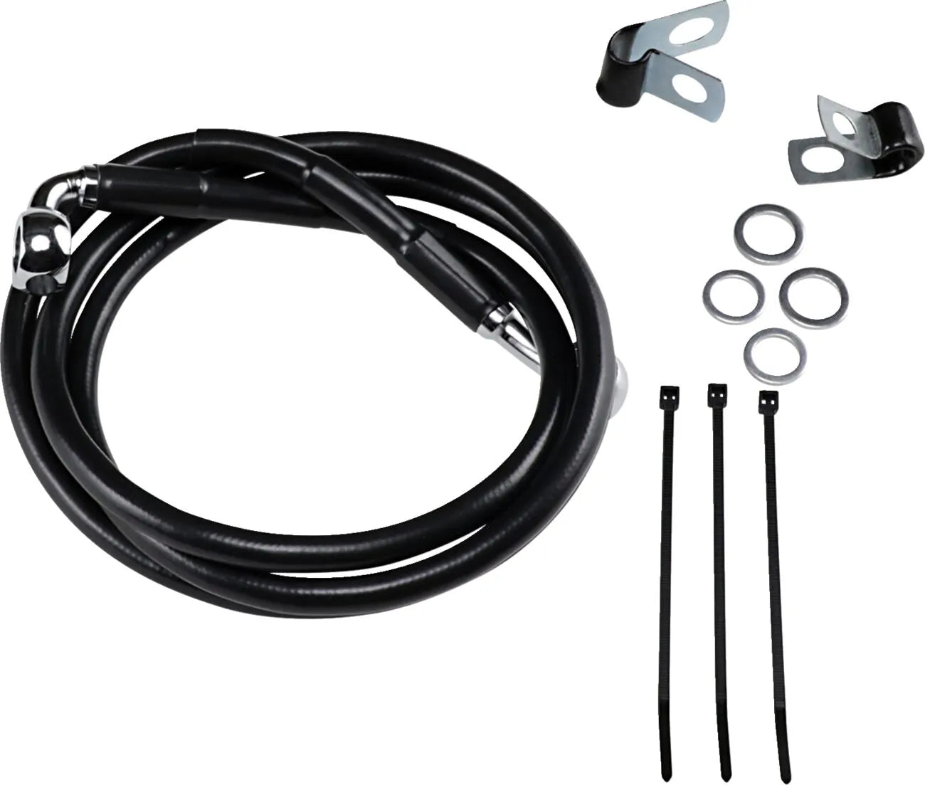 Drag Specialties Forlænget Sort Vinyl Bremse Slange Kit