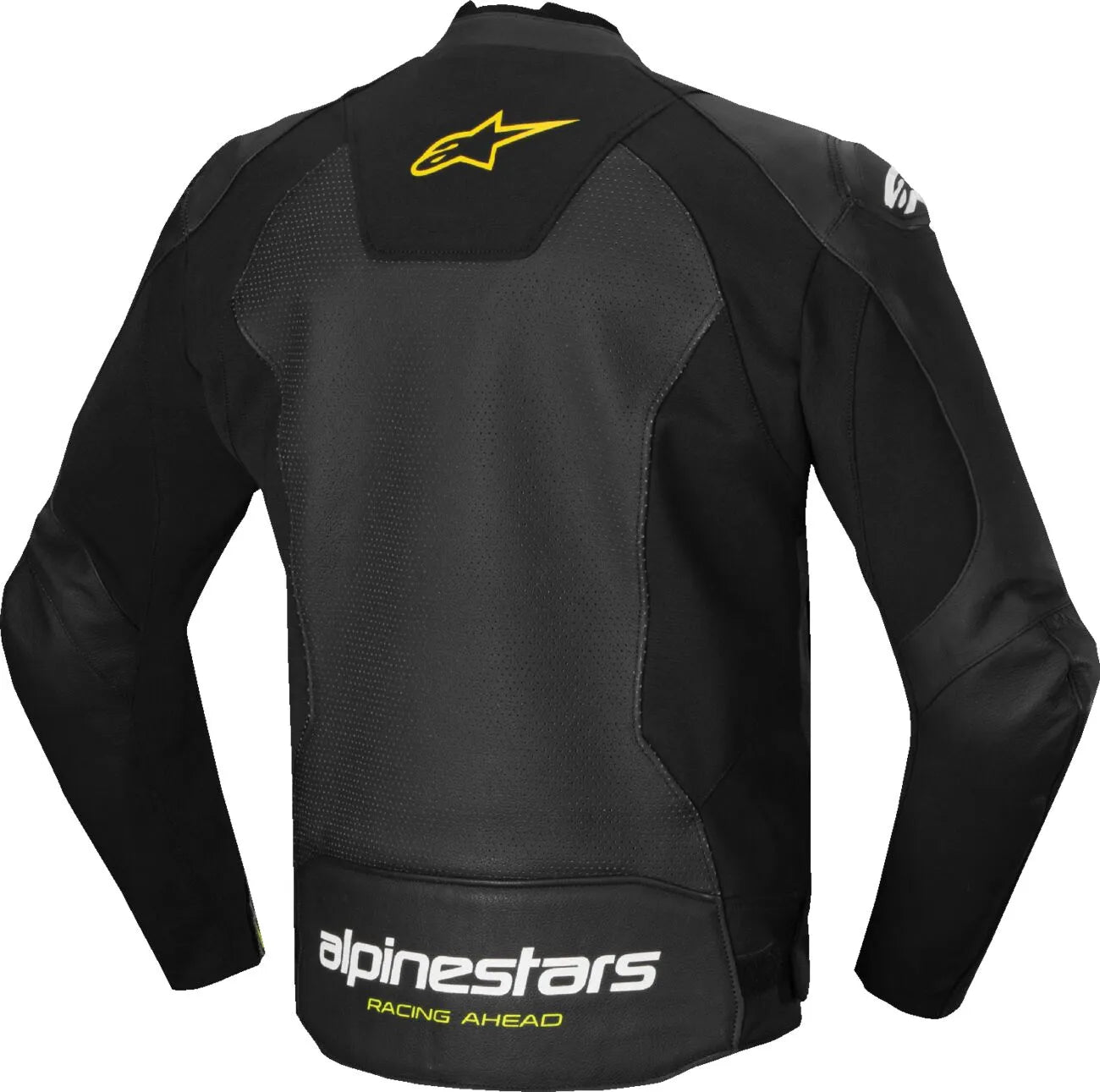 Alpinestars Faster V3 Airflow Leather Jacket - Black/White/Yellow Fluo