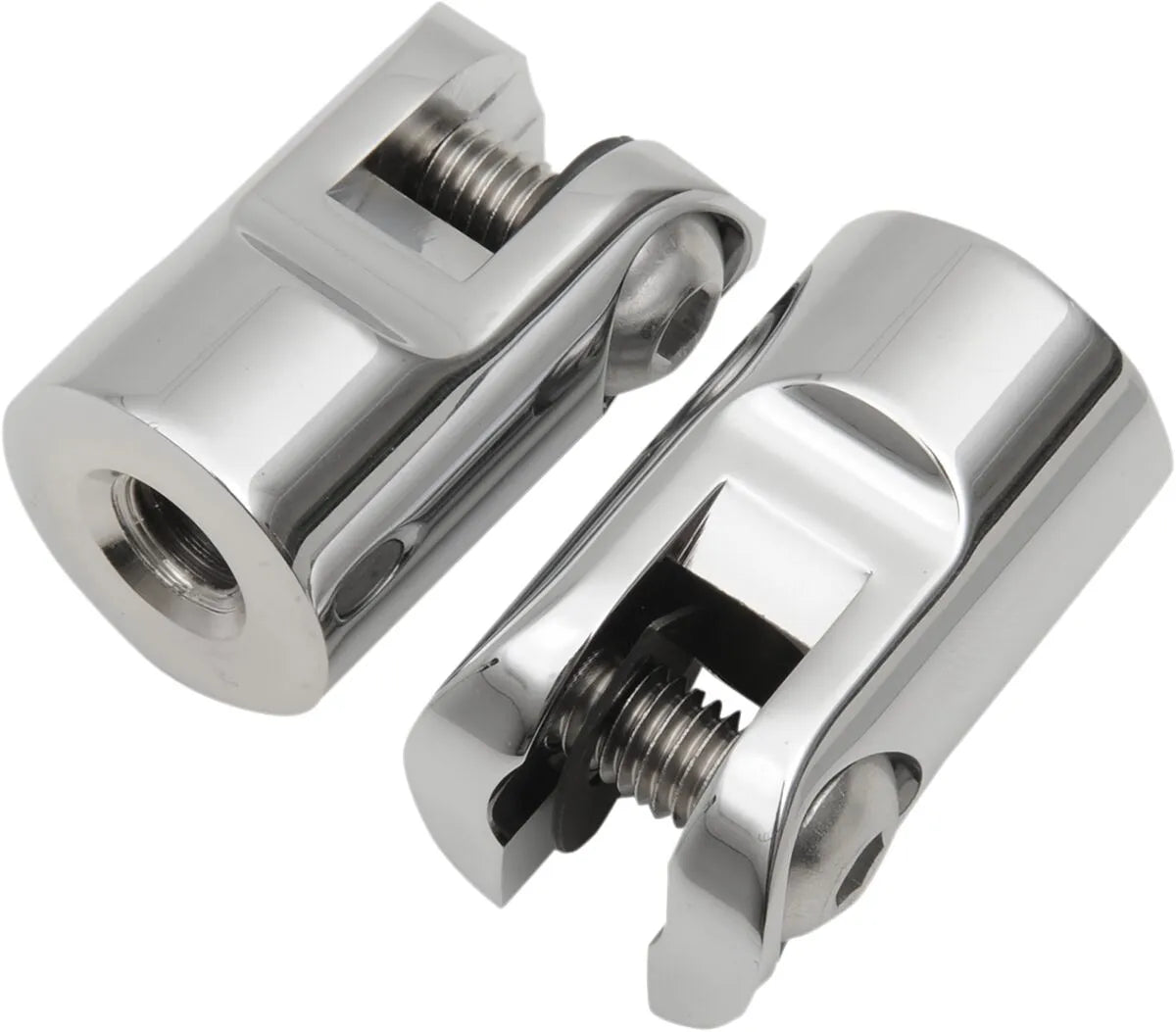 Accutronix Foot Peg Mounts - Chrome Aluminum