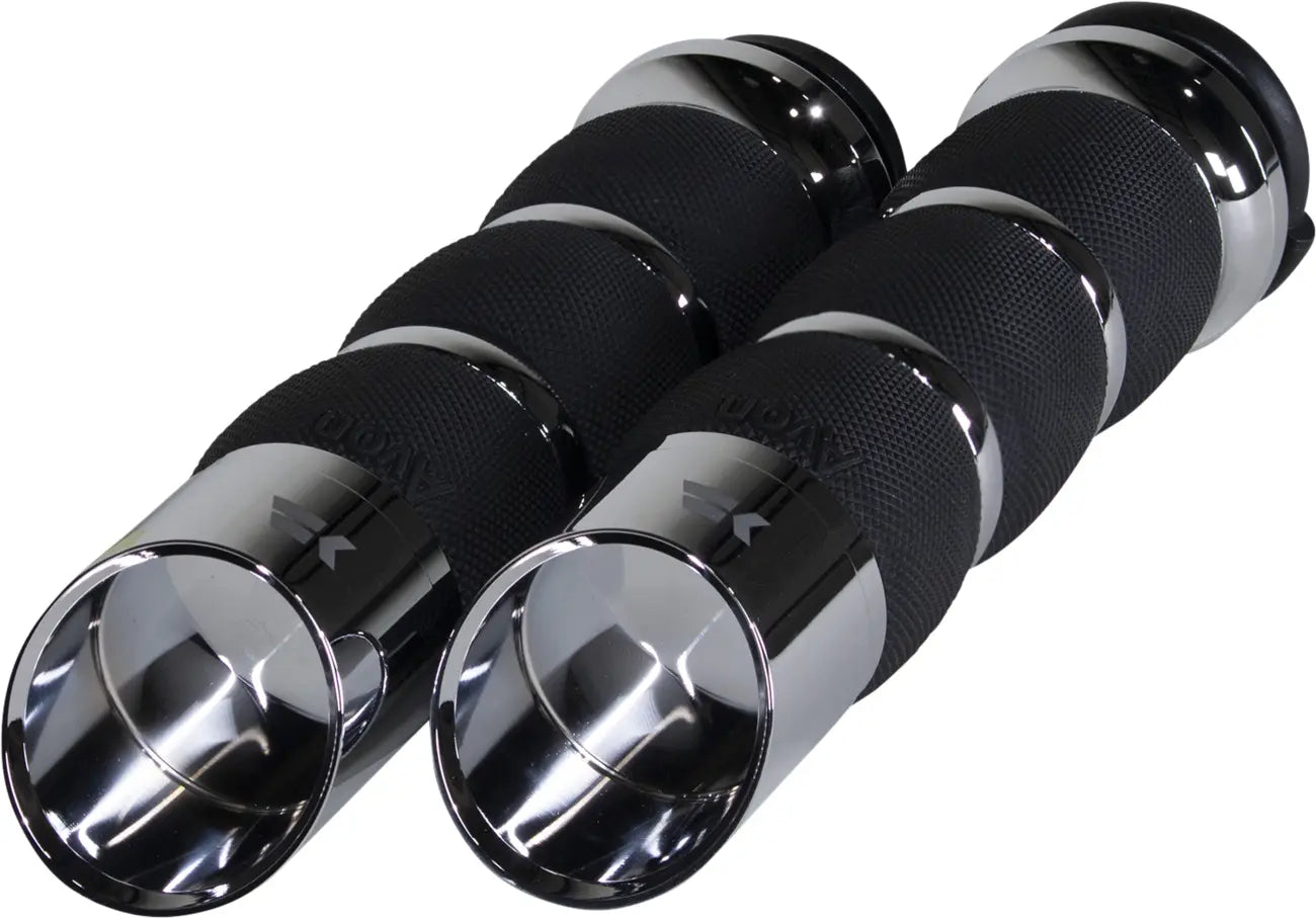 Khrome Werks Edge Grips - Chrome, 1" Bar