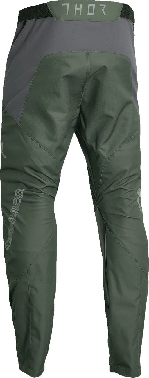 Thor Terrain In-the-boot Off-road Pants - Charcoal Gray/Military Green