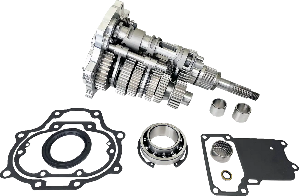 Jims Fat 6 Gear Kit 6-Speed Polished for Harley Davidson Twin Cam