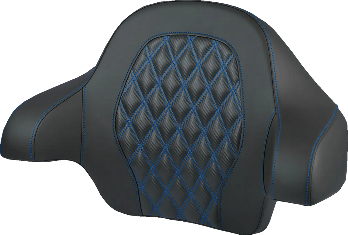 Saddlemen Tour Pak Backrest Pad Carbon Fiber Look Lattice Stitch