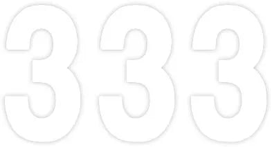 Factory Effex Pro Numbers Plate Graphic - White 8"