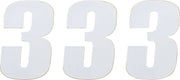 Moose Offroad Vinyl Race Numbers 4.5" White