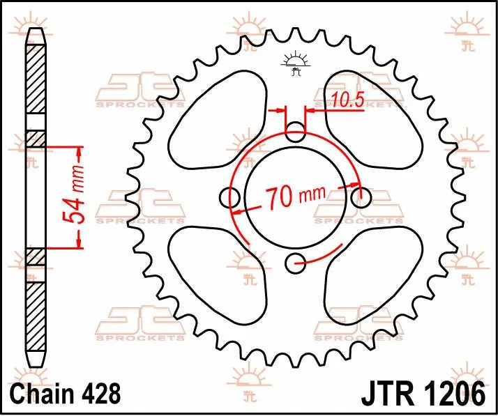 Jt Sprockets Steel Rear Sprocket 42t