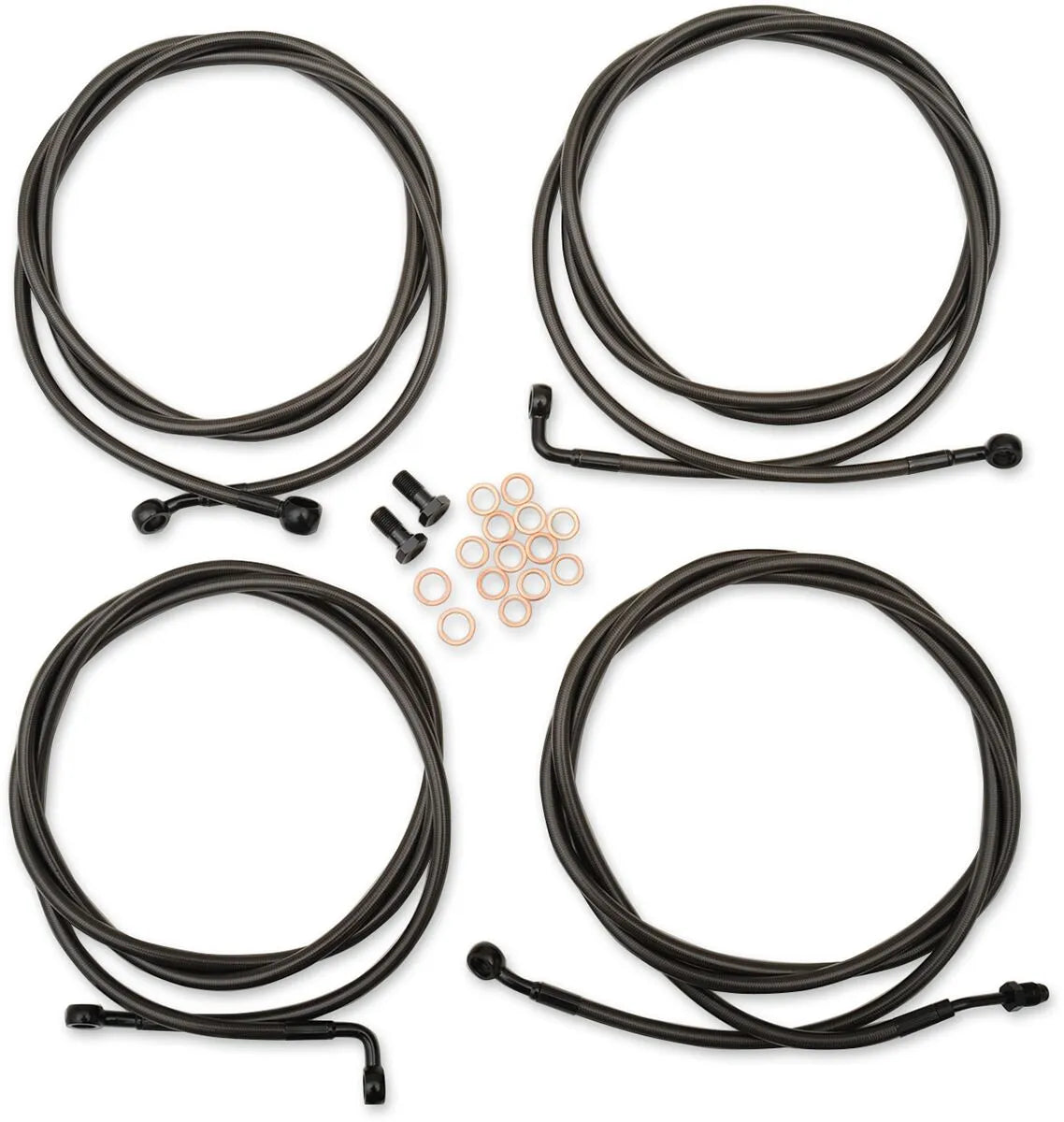 LA Choppers Midnight Braided Cable Kit for 18"-20" Ape Hangers