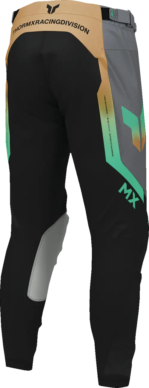 Thor Launchmode Air Raptor Racewear Pants - Black/Green/Orange/Charcoal Gray