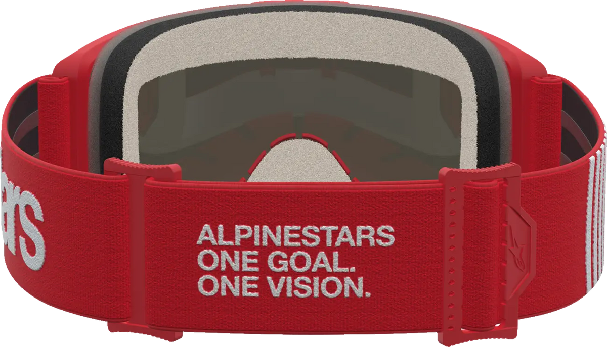 Alpinestars Vision 5 Hone Goggle Red White Mirror-Silver