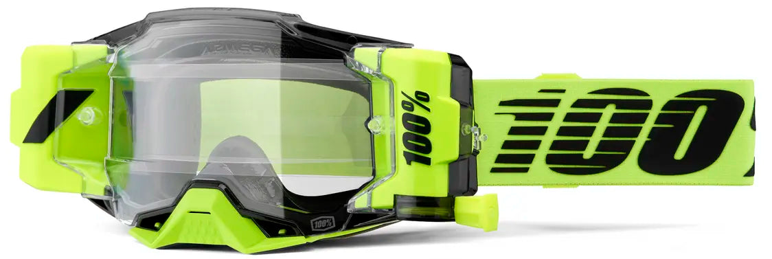 100% Armega Forecast Goggle Neon Yellow Clear