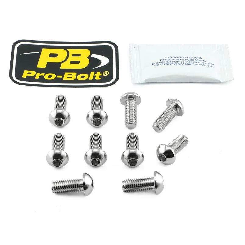 Pro Bolt Rustfrit Stål Bremse Skiver Monteringsbolt Kit